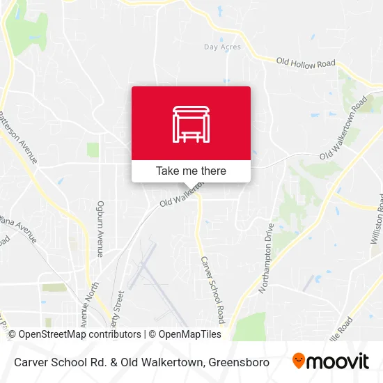 Mapa de Carver School Rd. & Old Walkertown