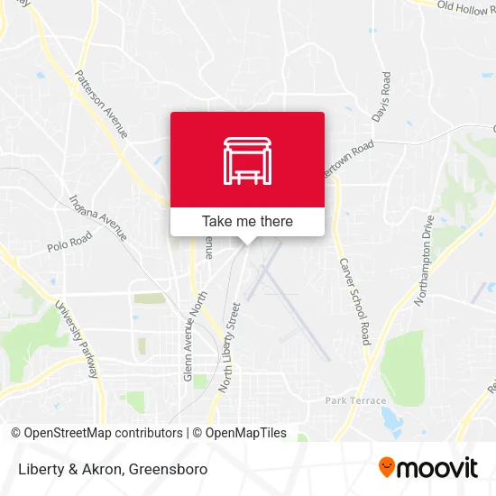Mapa de Liberty & Akron