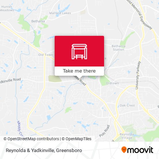 Mapa de Reynolda & Yadkinville