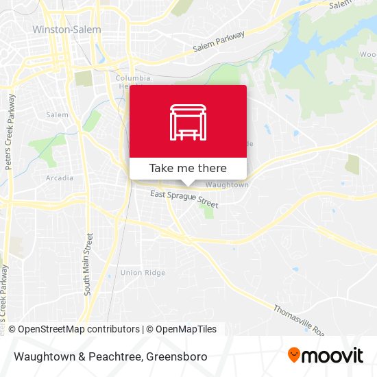 Mapa de Waughtown & Peachtree