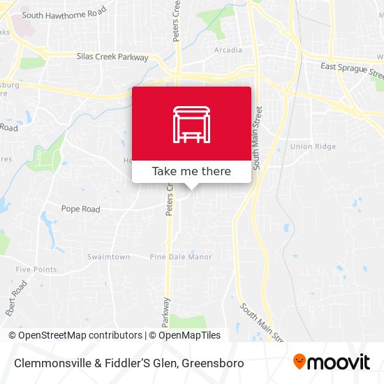 Clemmonsville & Fiddler’S Glen map