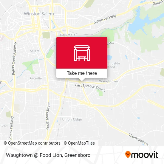 Mapa de Waughtown @ Food Lion