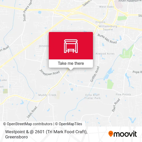 Westpoint & @ 2601 (Tri Mark Food Craft) map