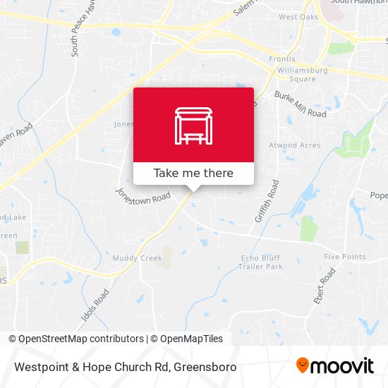 Mapa de Westpoint & Hope Church Rd