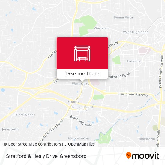 Stratford & Healy Drive map