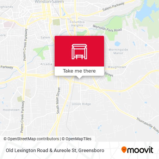 Old Lexington Road & Aureole St map