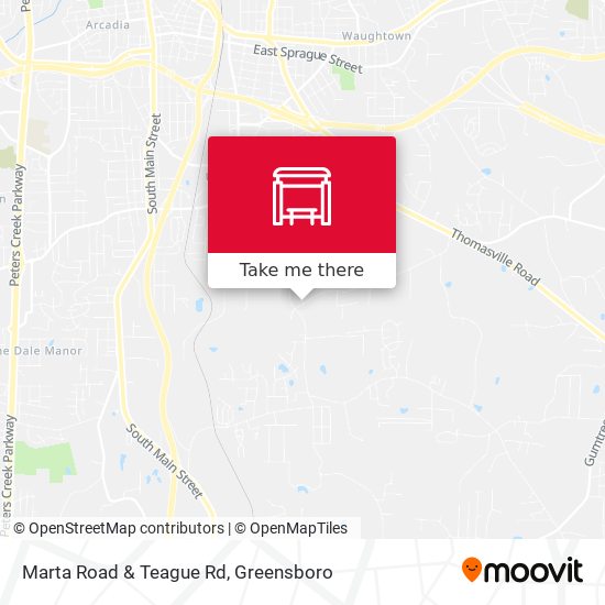 Marta Road & Teague Rd map