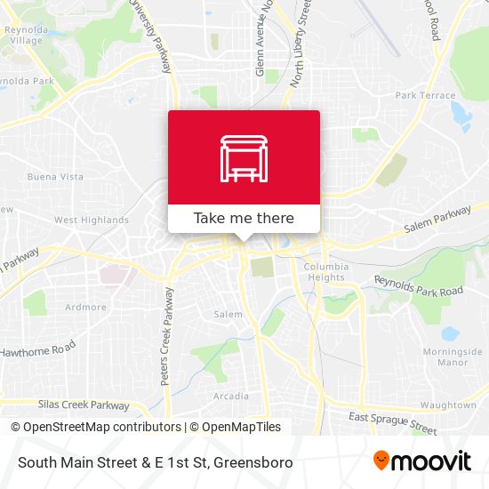 Mapa de South Main Street & E 1st St