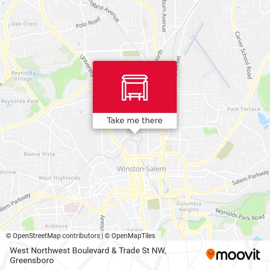 Mapa de West Northwest Boulevard & Trade St NW