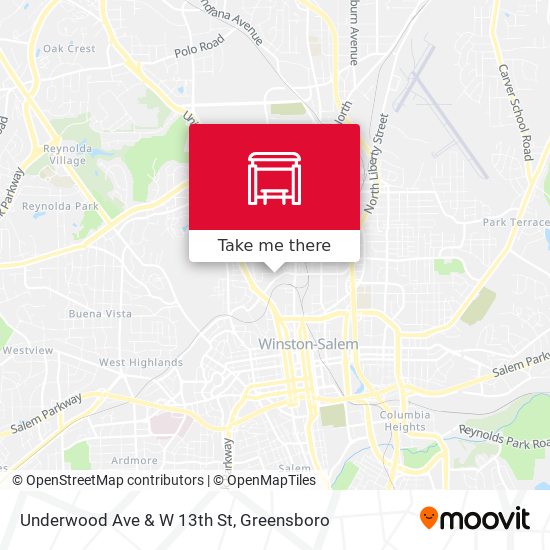 Underwood Ave & W 13th St map