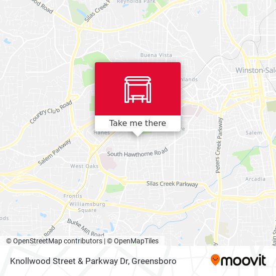 Knollwood Street & Parkway Dr map