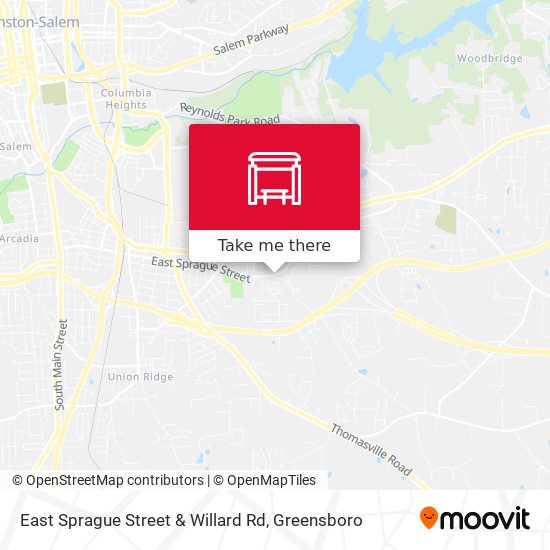East Sprague Street & Willard Rd map