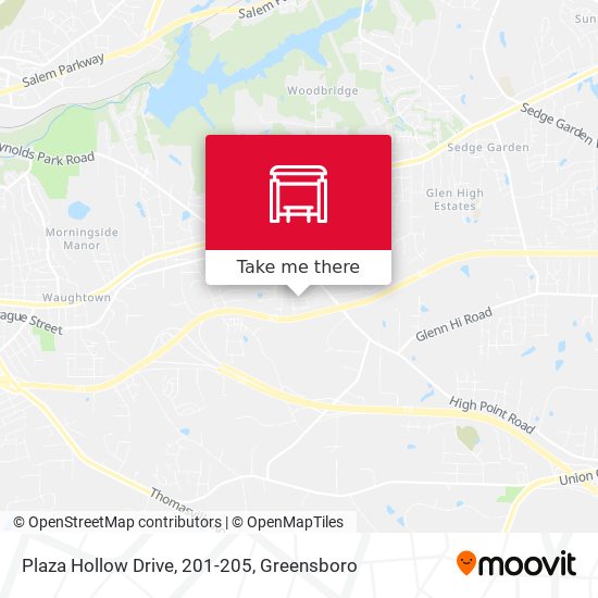 Mapa de Plaza Hollow Drive, 201-205