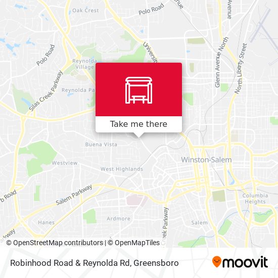 Mapa de Robinhood Road & Reynolda Rd