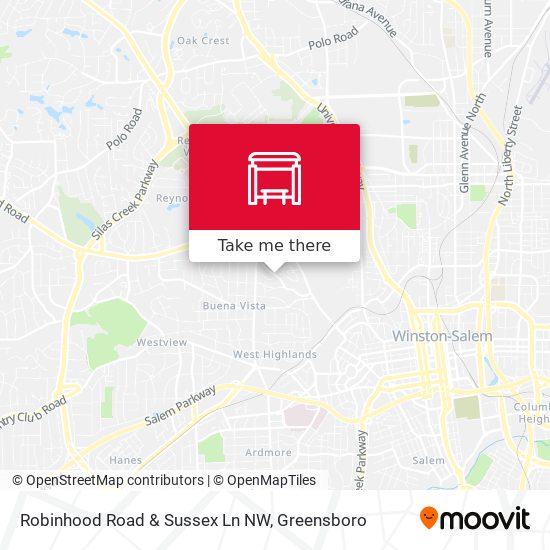 Robinhood Road & Sussex Ln NW map