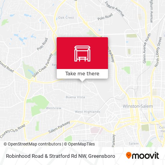 Robinhood Road & Stratford Rd NW map