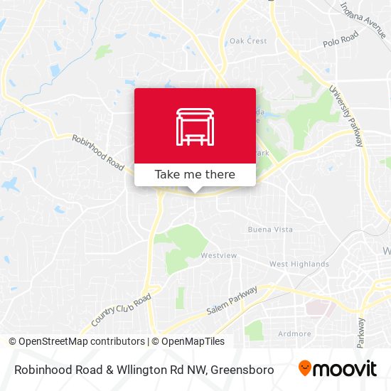 Mapa de Robinhood Road & Wllington Rd NW