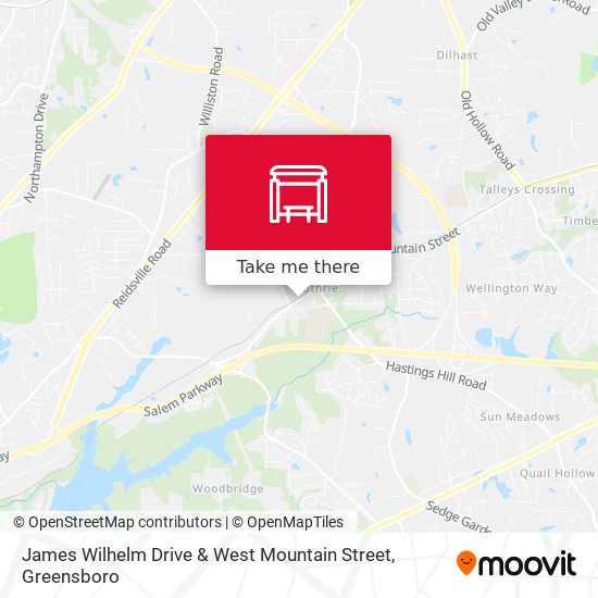 Mapa de James Wilhelm Drive & West Mountain Street