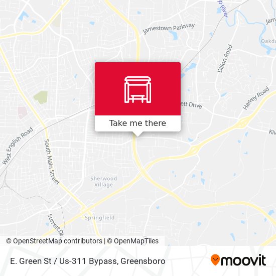 E. Green St / Us-311 Bypass map