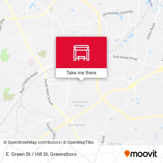 Mapa de E. Green St / Hill St