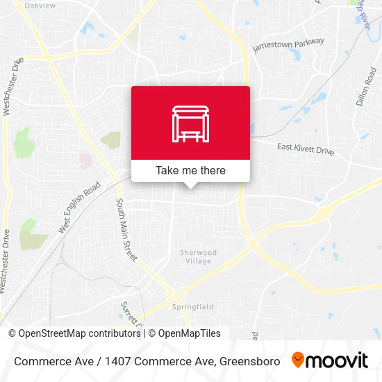 Mapa de Commerce Ave / 1407 Commerce Ave