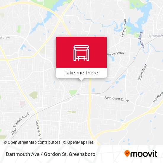 Mapa de Dartmouth Ave / Gordon St