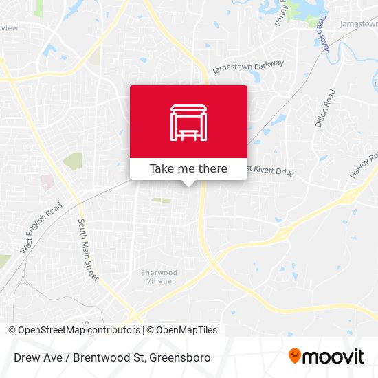 Drew Ave / Brentwood St map