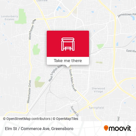 Elm St / Commerce Ave map