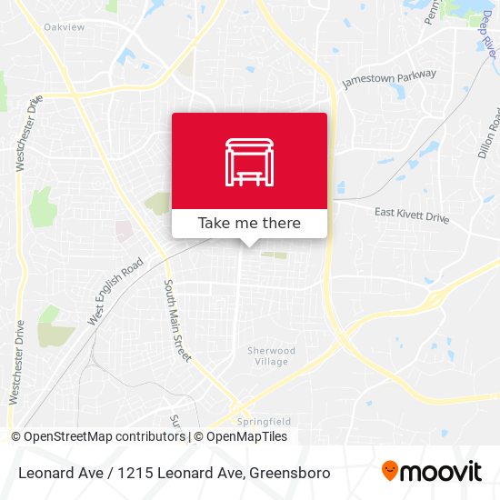 Mapa de Leonard Ave / 1215 Leonard Ave