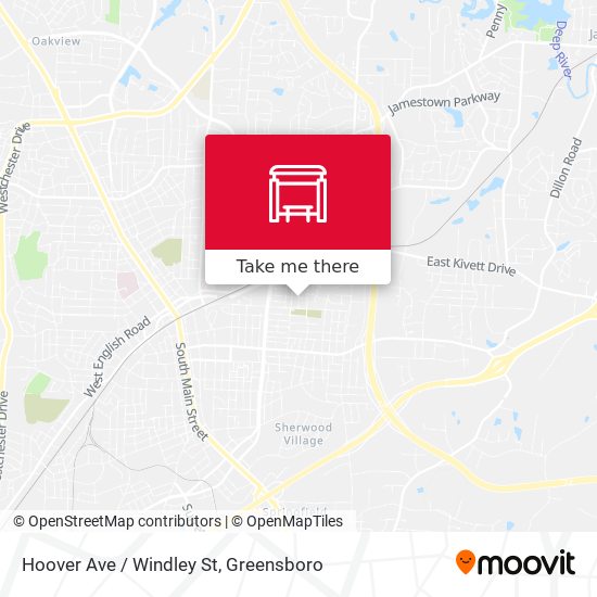 Mapa de Hoover Ave / Windley St