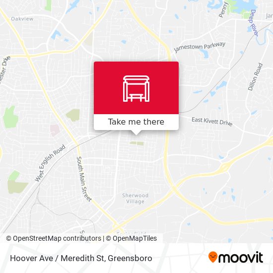 Hoover Ave / Meredith St map