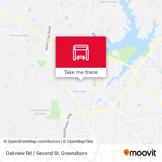 Mapa de Oakview Rd / Second St