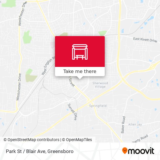 Park St / Blair Ave map