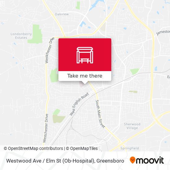 Mapa de Westwood Ave / Elm St (Ob-Hospital)