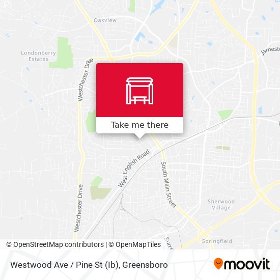 Mapa de Westwood Ave / Pine St (Ib)