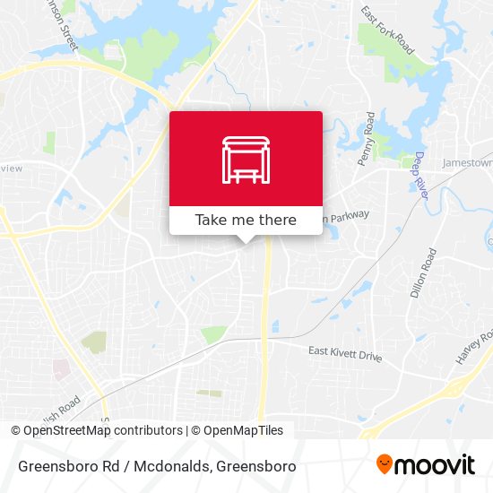 Greensboro Rd / Mcdonalds map