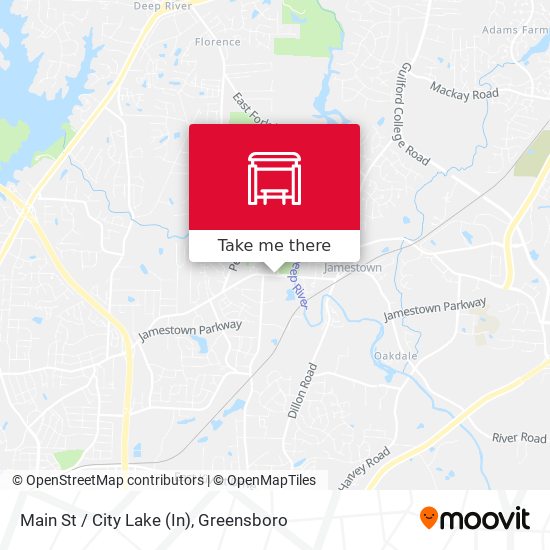 Main St / City Lake (In) map