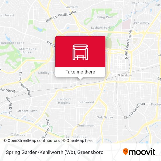 Spring Garden/Kenilworth (Wb) map