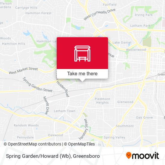 Spring Garden/Howard (Wb) map