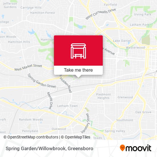 Spring Garden/Willowbrook map