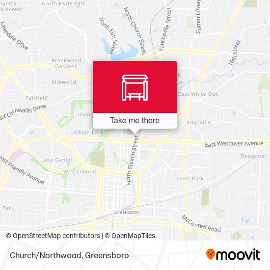Church/Northwood map
