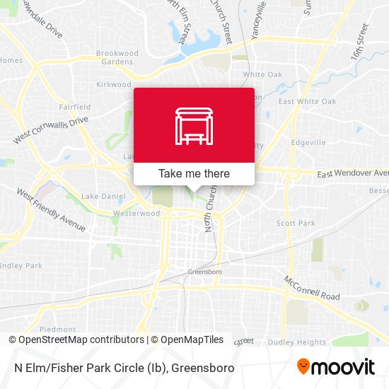 N Elm/Fisher Park Circle (Ib) map