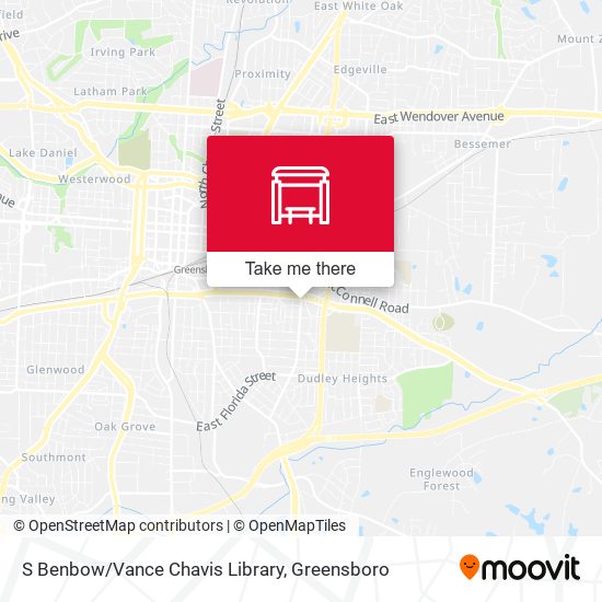 Mapa de S Benbow/Vance Chavis Library