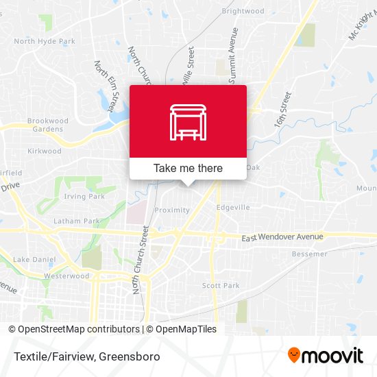 Mapa de Textile/Fairview
