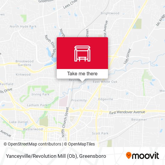 Yanceyville / Revolution Mill (Ob) map