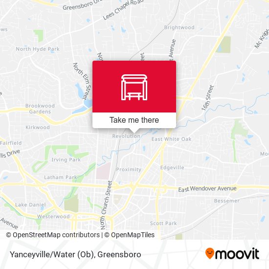 Mapa de Yanceyville/Water (Ob)