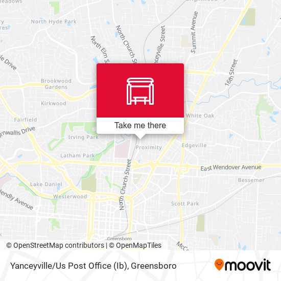 Mapa de Yanceyville / Us Post Office (Ib)