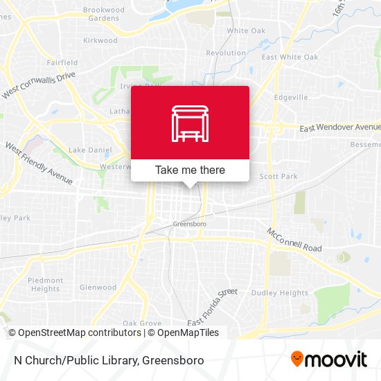 N Church/Public Library map