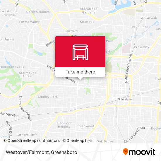 Westover/Fairmont map