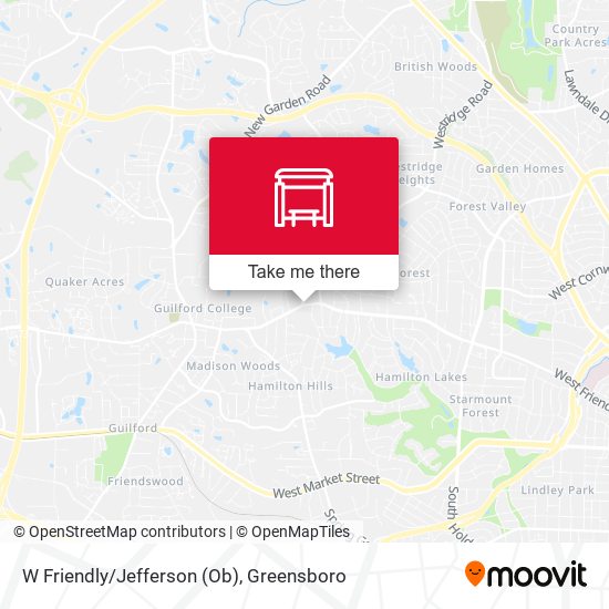 W Friendly/Jefferson (Ob) map